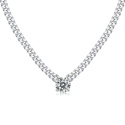 Moissanite Pendant Necklace Dream, sterling silver