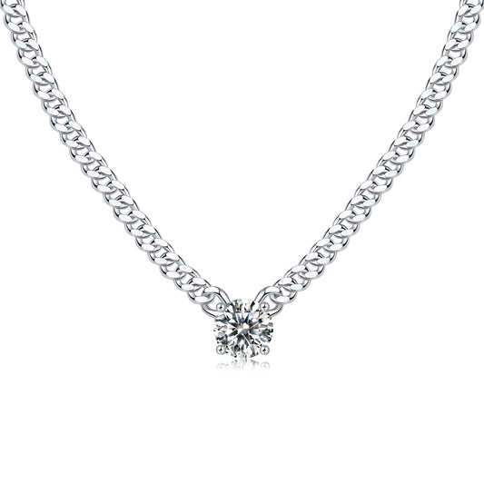 Moissanite Pendant Necklace Dream, sterling silver