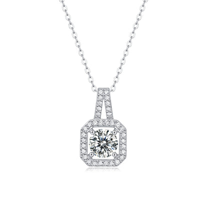 Moissanite Pendant Necklace Obsession, sterling silver