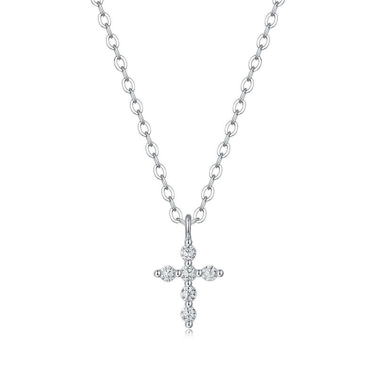 Moissanite Pendant Necklace Veritas, sterling silver