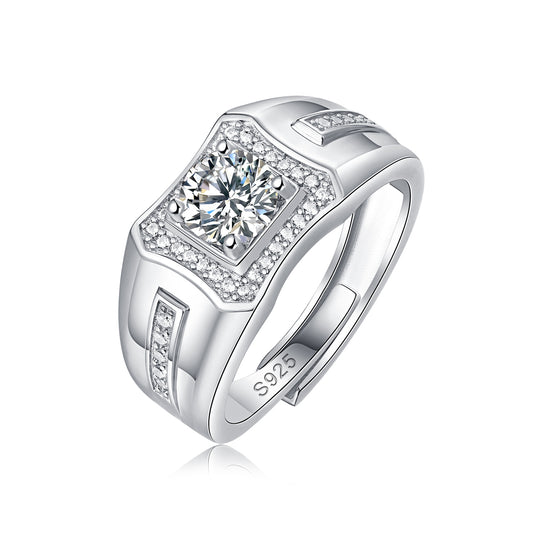 Moissanite Ring Incredibility, sterling silver