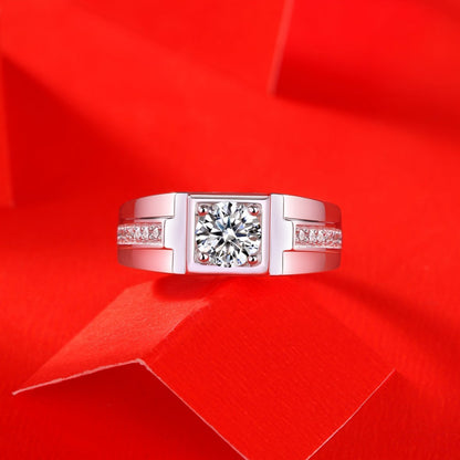 Moissanite Ring Secret Harbor, sterling silver, view 4