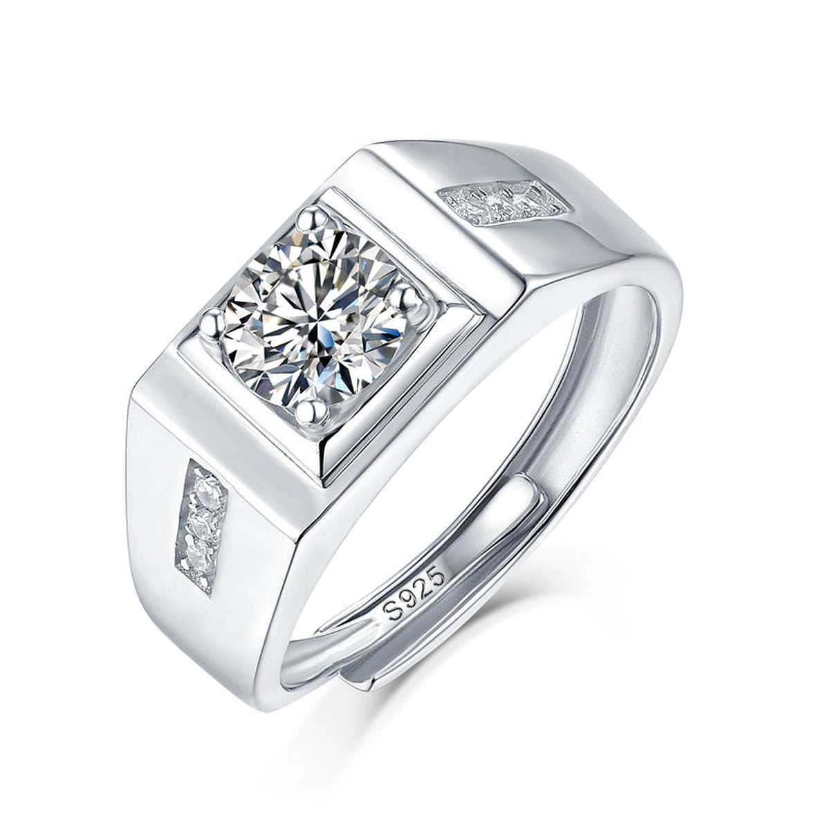 Moissanite Ring Temperament, sterling silver