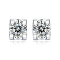 Aretes de Botón de Moissanita | Deep Space | Plata 925