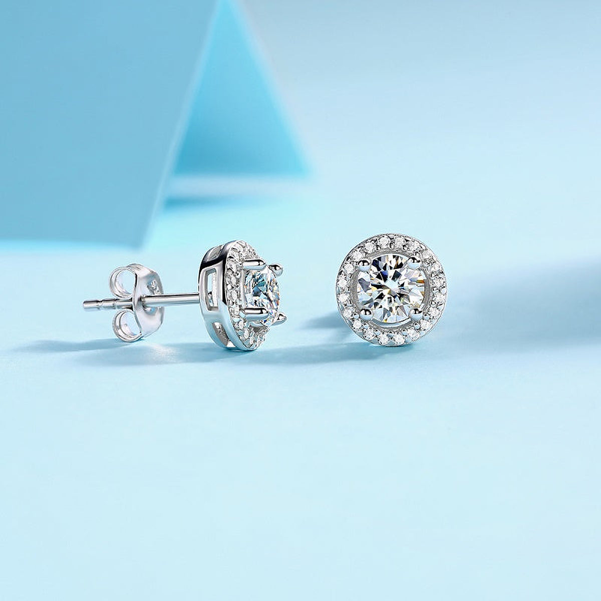 Elegant Moissanite Earrings - Classic Tale Design with Brilliant Sparkle