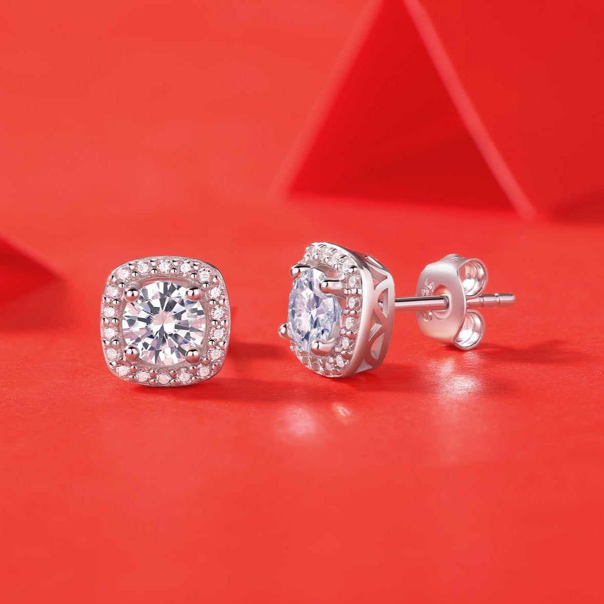 Luxury Moissanite Earrings - Universe-Inspired Sparkle in a Sleek Metal Setting