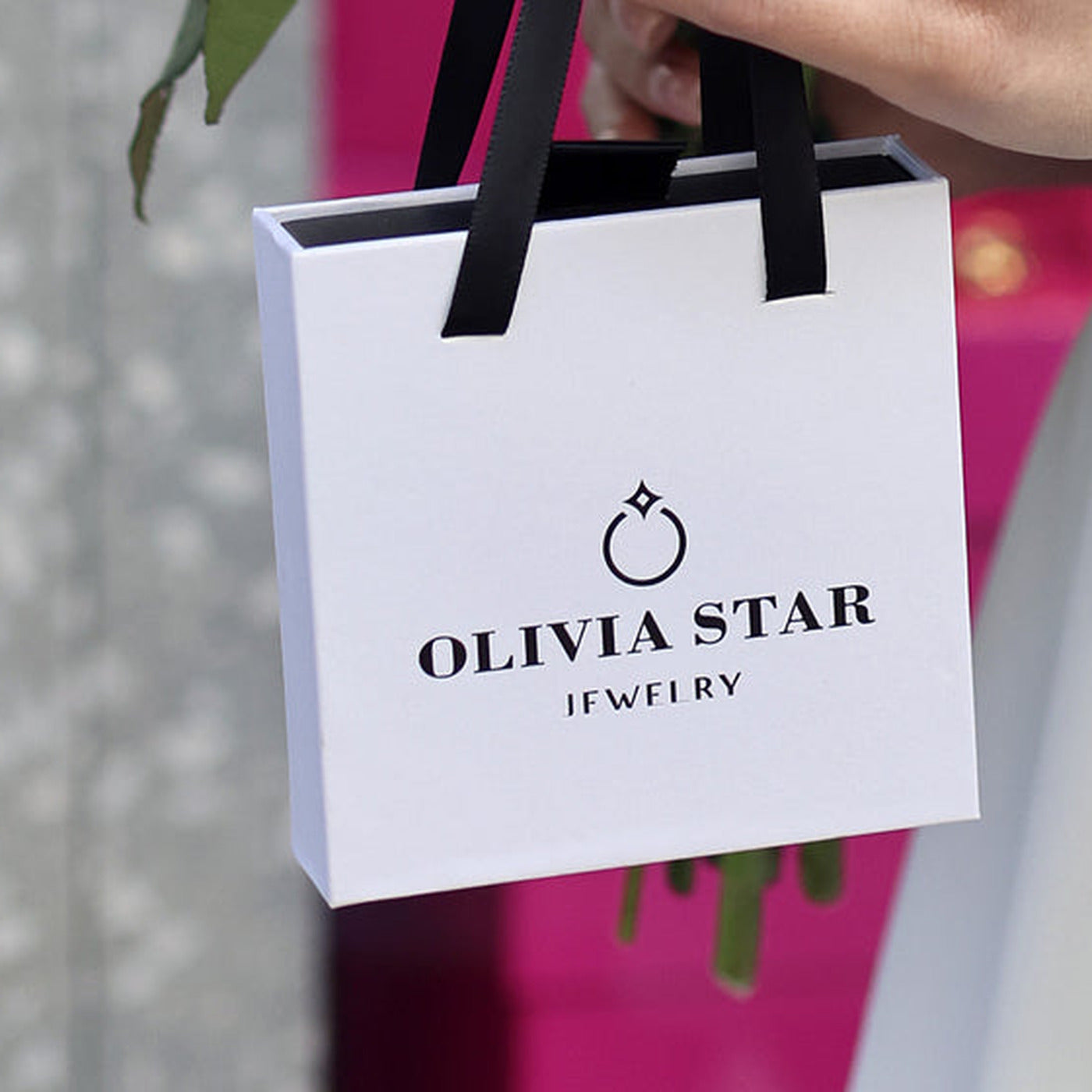 Olivia Star Jewelry gift box and bag