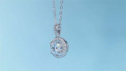 Collar con colgante de moissanita para mujer | Plata de ley 925 con baño de oro de 18 quilates | Tale Design
