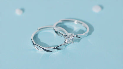 Moissanite Engagement Ring | Universe Twist | Sterling Silver