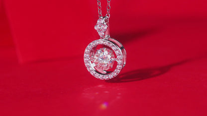 Collar con colgante de moissanita para mujer | Plata de ley 925 con baño de oro de 18 quilates | Diseño de estrella danzante