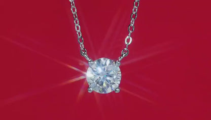 Moissanite Pendant Necklace | Pure Love | Sterling Silver