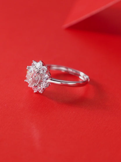 Moissanite Engagement Ring | Desire | Sterling Silver