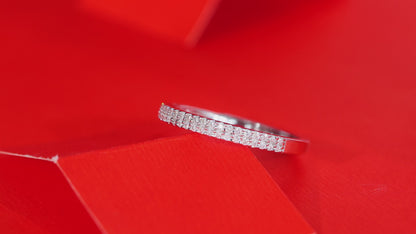 Moissanite Engagement Ring | Star Trek | Sterling Silver
