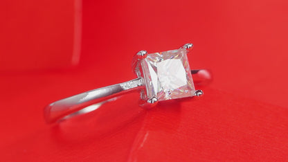 Moissanite Engagement Ring | Intellectual | Sterling Silver