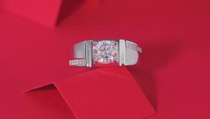 Moissanite Ring | Grand | Sterling Silver