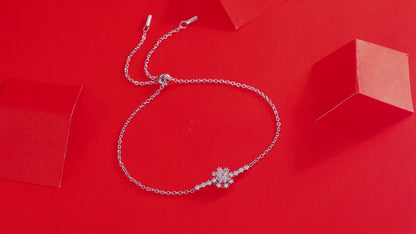 Moissanite Bracelet | Romantic Snowflake | Sterling Silver