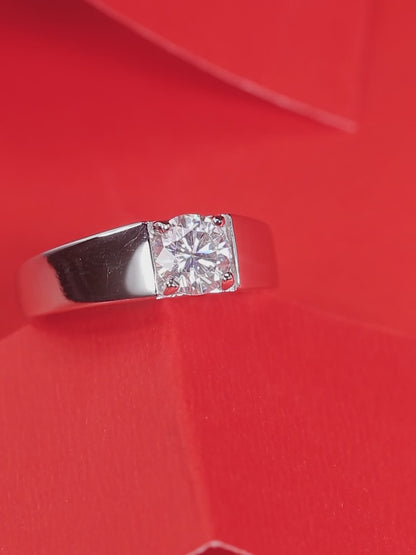Moissanite Ring | Dominance | Sterling Silver