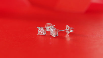 Moissanite Stud Earrings | Stellar Spark | Sterling Silver