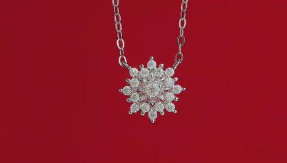 Moissanite Pendant Necklace | Elsa | Sterling Silver