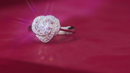 Moissanite Engagement Ring | Exclusive | Sterling Silver