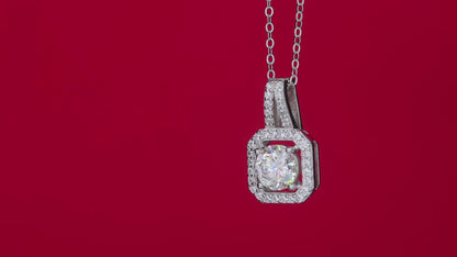 Moissanite Pendant Necklace | Obsession | Sterling Silver