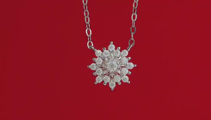 Collar con colgante de moissanita para mujer | Plata de ley 925 con baño de oro de 18 quilates | Elsa Design
