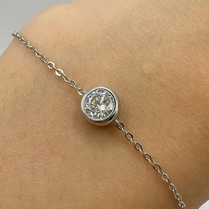 Moissanite Bracelet | Crystal Symphony | Sterling Silver