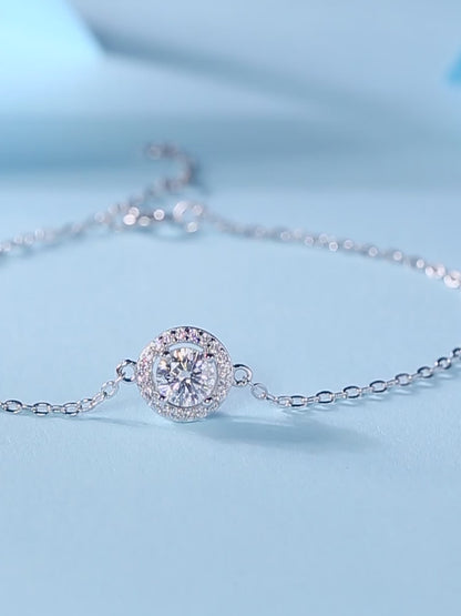 Elegante pulsera de moissanita para mujer | Plata de ley 925 con baño de oro de 18 quilates | Tale Design