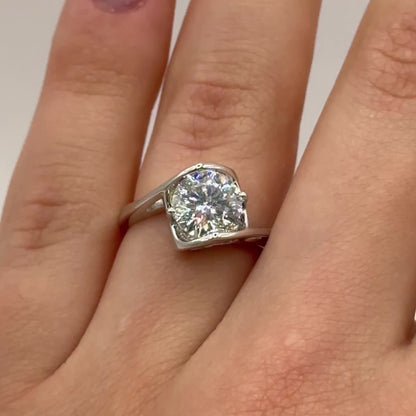Moissanite Engagement Ring | Love Essence | Sterling Silver
