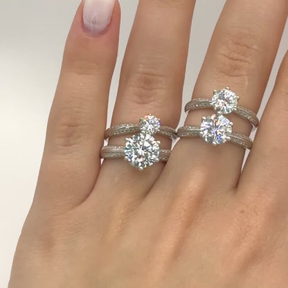 Moissanite Engagement Ring | Kingdom | Sterling Silver